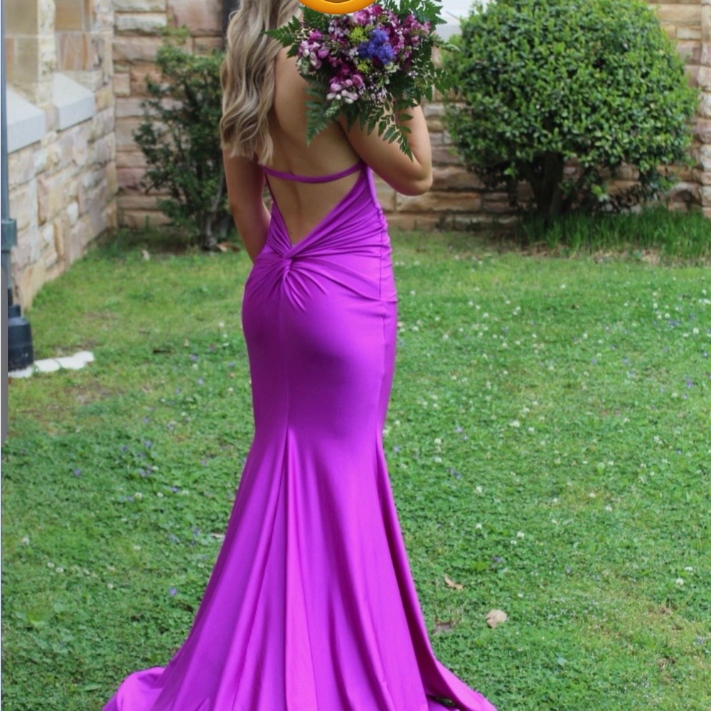 Vibrant Fuchsia Jessica Angel Prom Dress - Picture 4 of 4